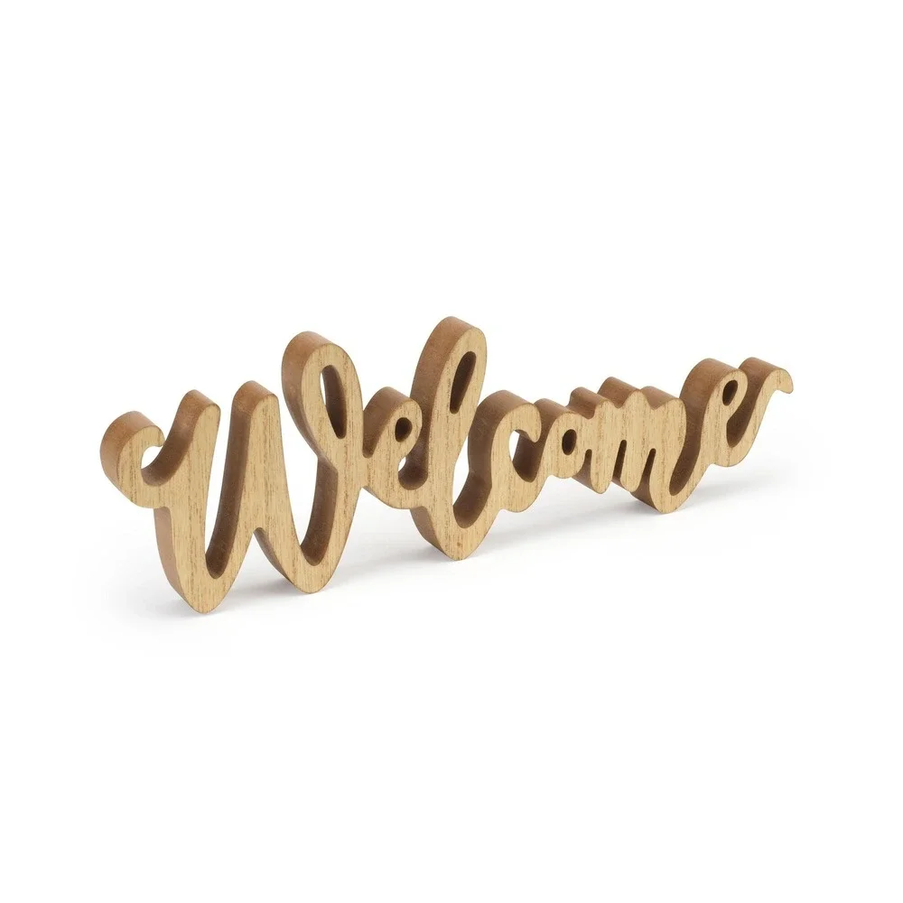 Wooden‎ Welcome Sign | Tabletop Home Accent | Farmhouse Shelf Decoration